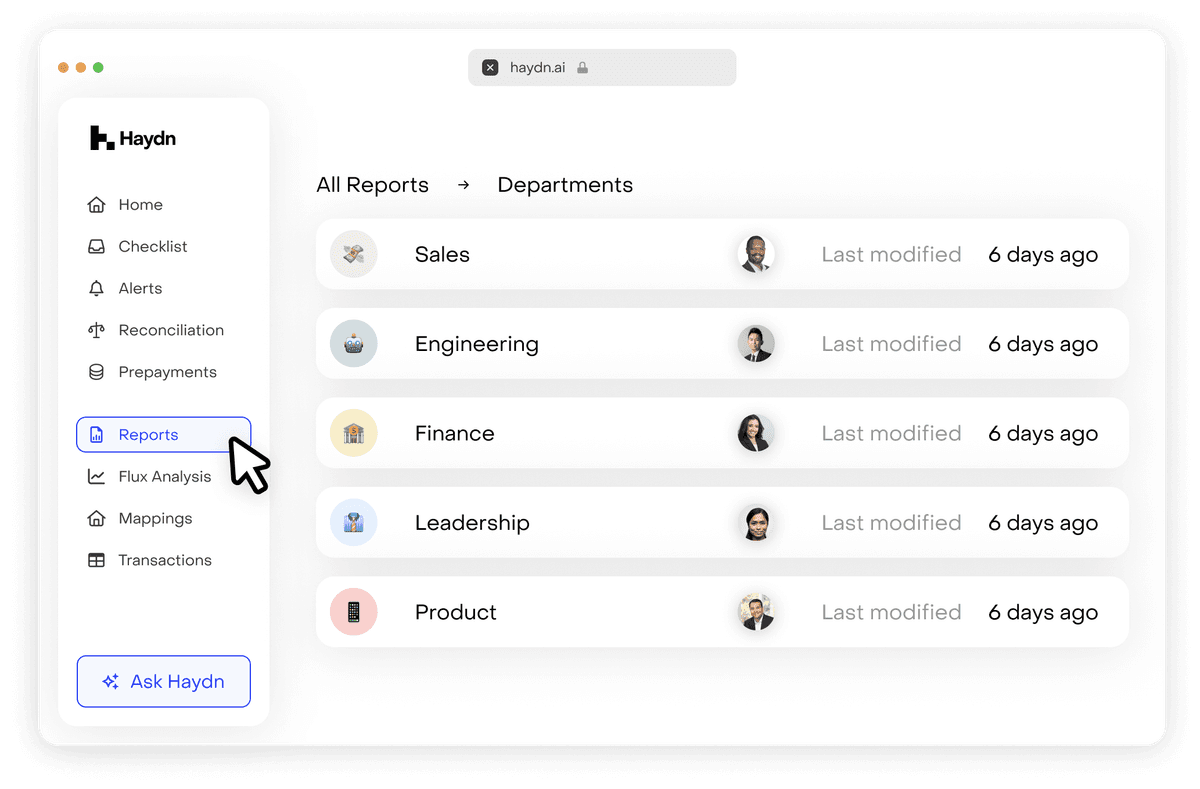 Department-level reporting, without the headache